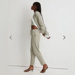 Madewell Rumpled Terry Pull-On Tapered Pants